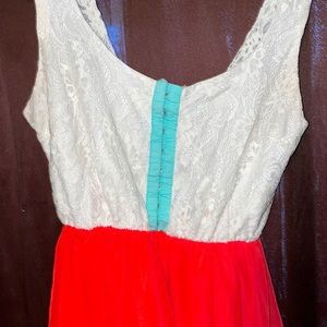 Small Daytrip High Low Dress Pink & Cream